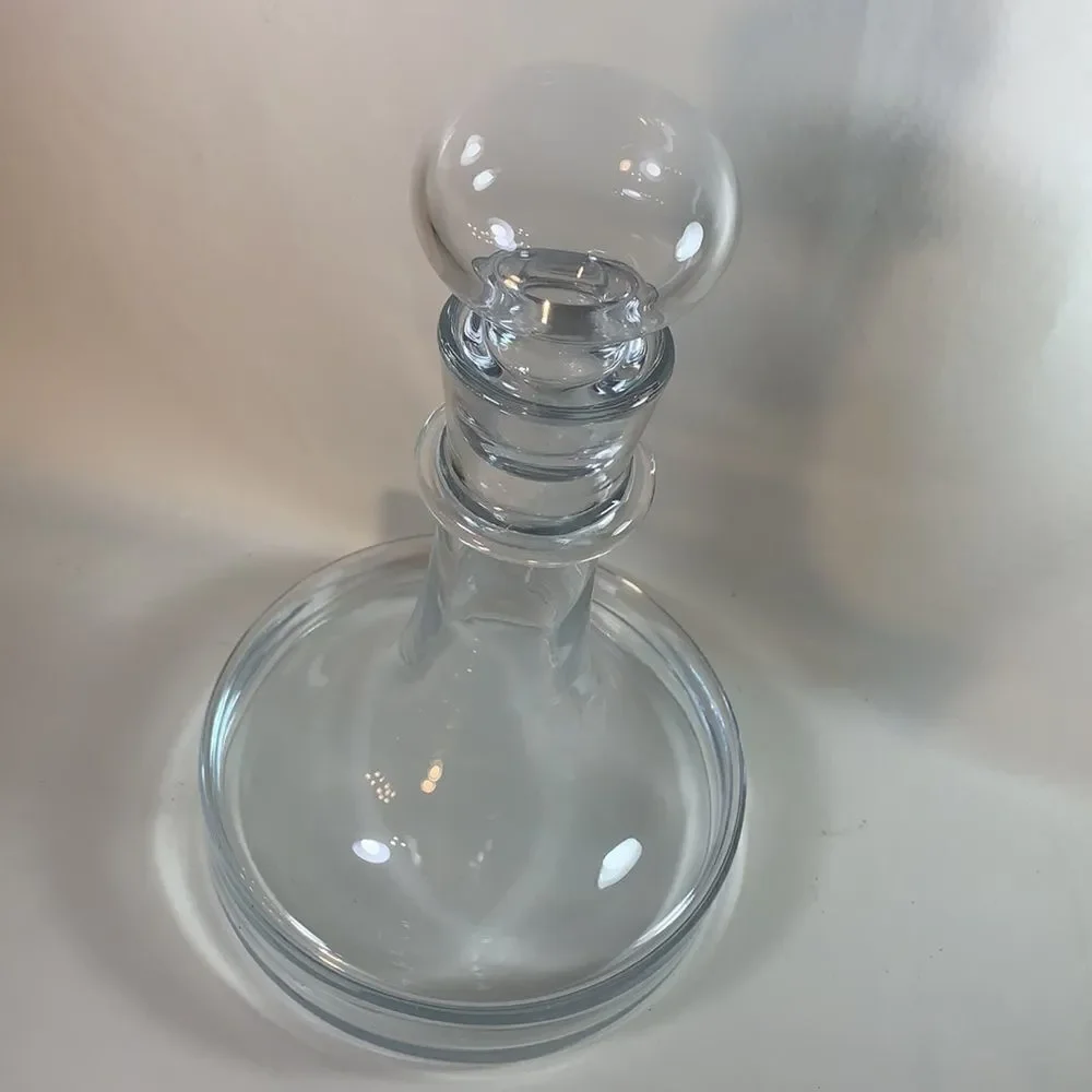 Vintage Clear Glass Serving Bar Accessories Cocktails Liquor Decanter With Top